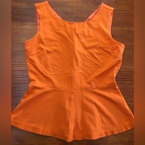 Banana Republic pale orange peplum top size 2